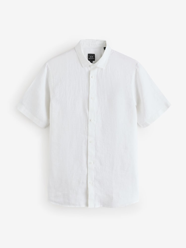 Классическая льняная белая рубашка Armani Exchange - Image 5 of 5