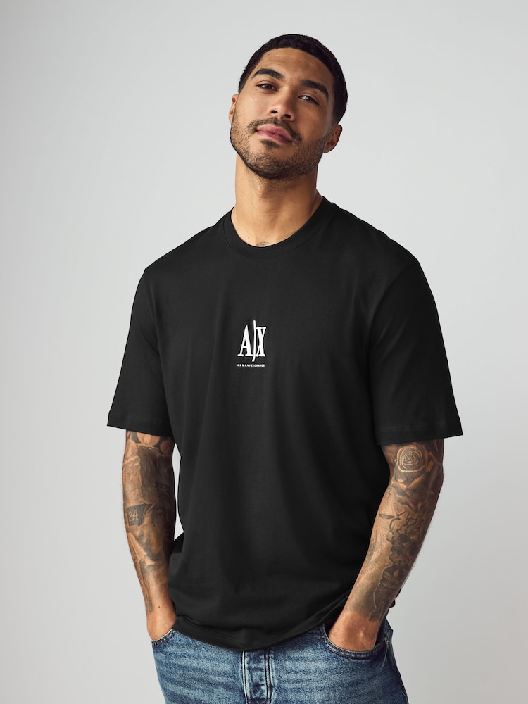 Armani Exchange Classic Logo Black T-Shirt - Image 1 of 4