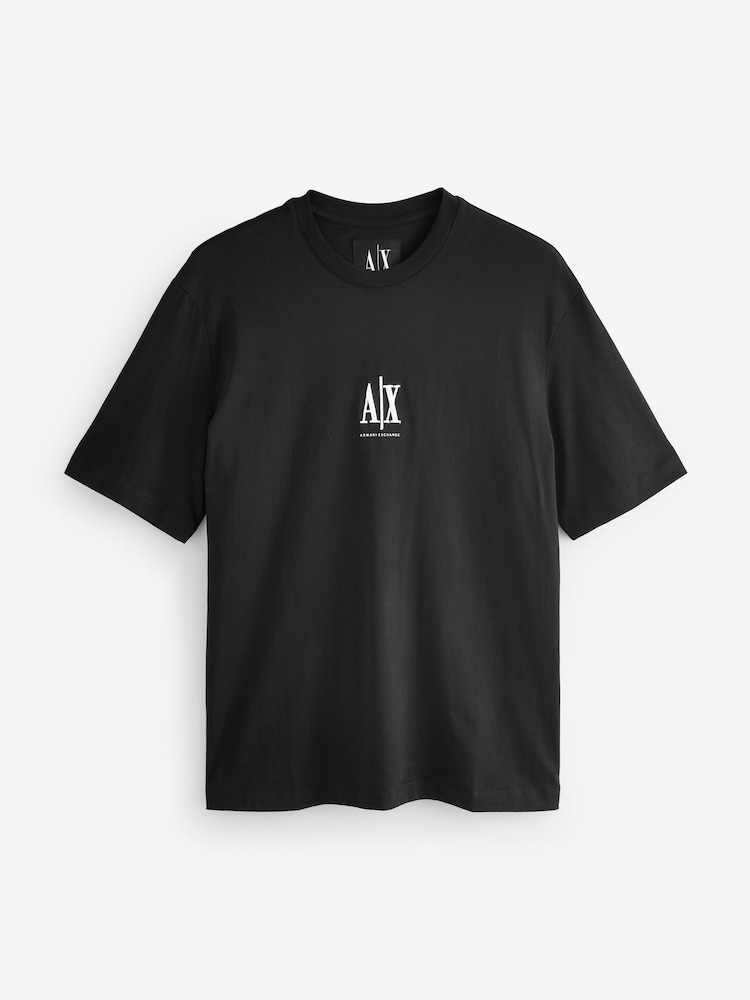 Armani Exchange Classic Logo Black T-Shirt - Image 4 of 4