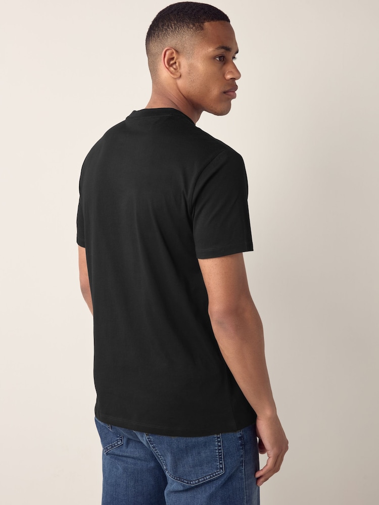 Черный - Футболка с принтом Armani Exchange - Image 2 of 4