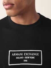 Черный - Футболка с принтом Armani Exchange - Image 3 of 4