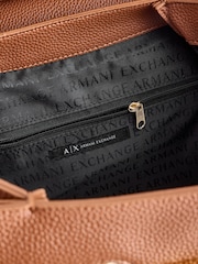 Armani Exchange Raffia Style Large Brown Bag - Image 6 of 6