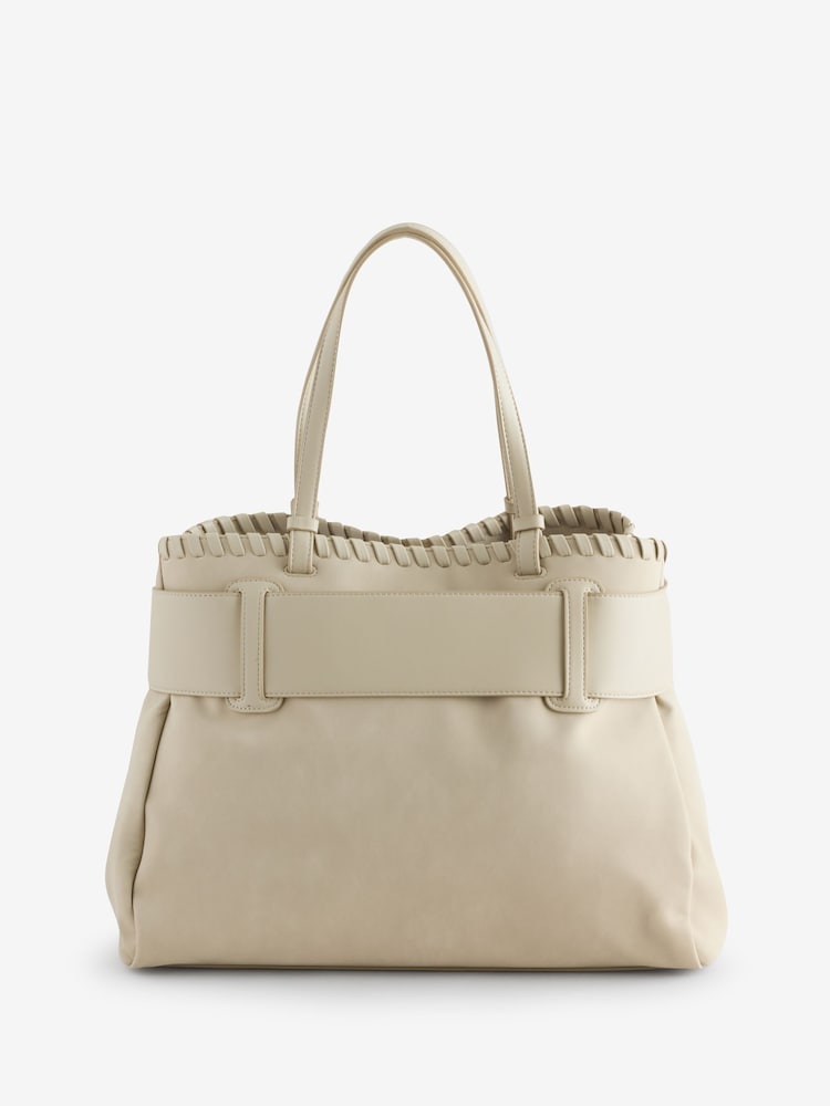 Armani Exchange Cream  Large Shopping Bag - Image 2 of 5
