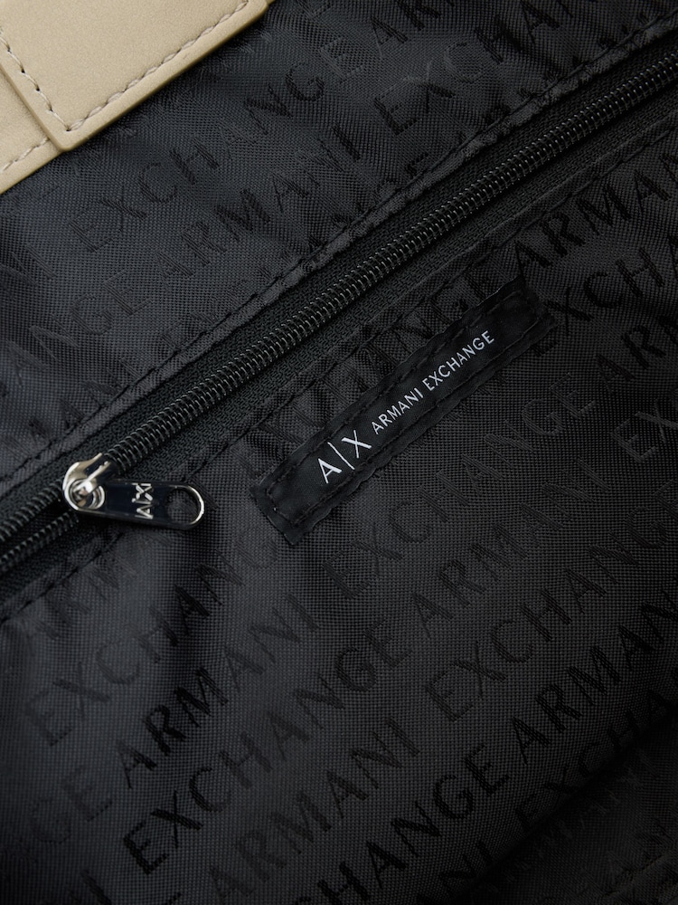 Armani Exchange Cream  Large Shopping Bag - Image 4 of 5