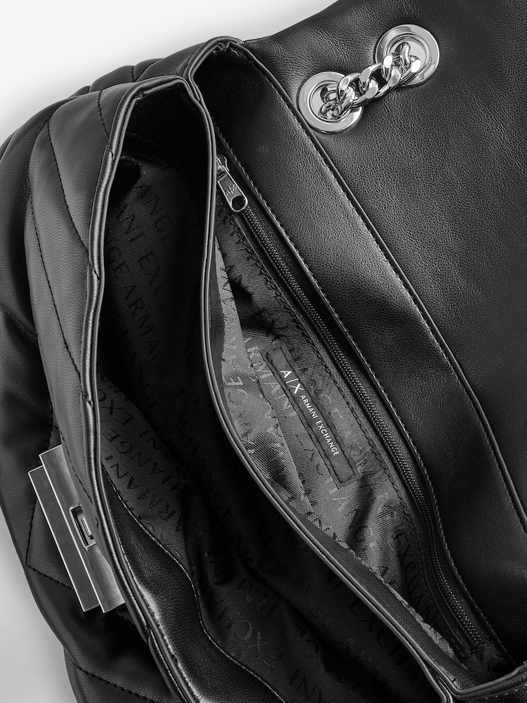Armani Exchange Messenger Black Bag - Image 4 of 6