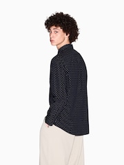 Armani Exchange Logo Print Blue 100% Cotton Shirt - Image 2 of 6
