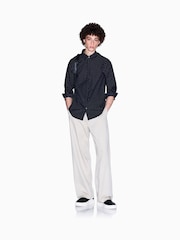 Armani Exchange Logo Print Blue 100% Cotton Shirt - Image 4 of 6