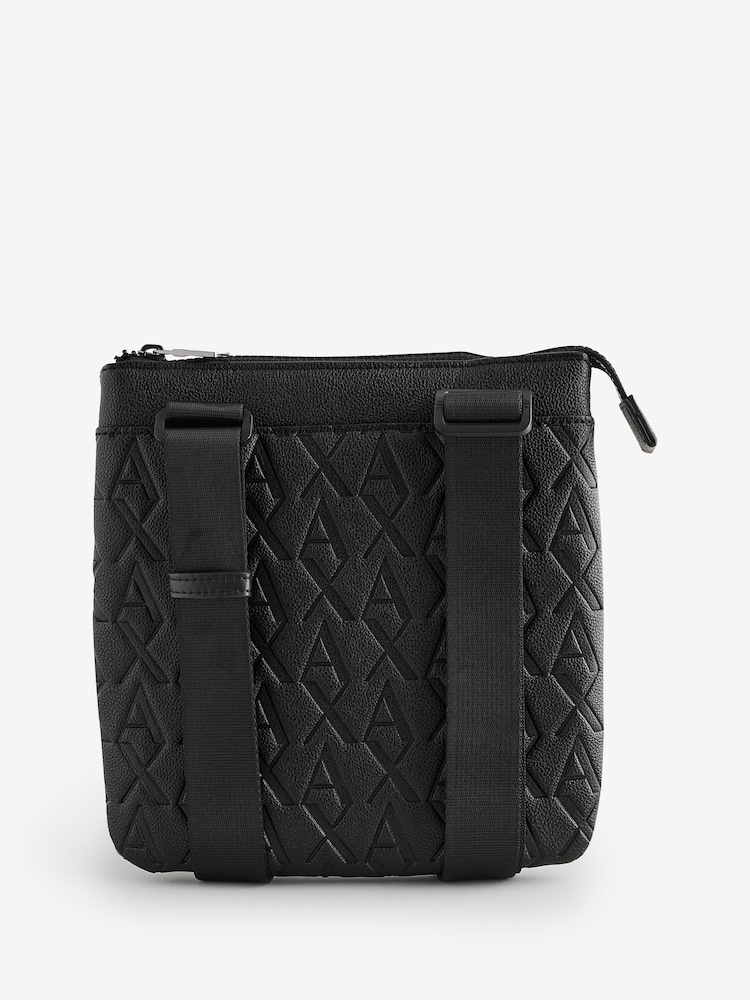Armani Exchange Embroidered Print Messenger Black  Bag - Image 2 of 5