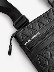 Armani Exchange Embroidered Print Messenger Black  Bag - Image 3 of 5