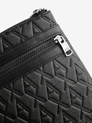 Armani Exchange Embroidered Print Messenger Black  Bag - Image 4 of 5
