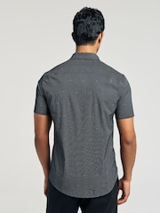 Armani Exchange Blue Pinstripe Logo Print Shirt - Image 2 of 4