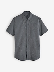 Armani Exchange Blue Pinstripe Logo Print Shirt - Image 4 of 4