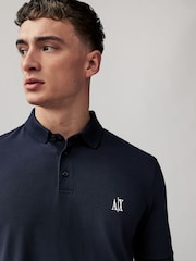 Armani Exchange Синий логотип рубашки поло - Image 3 of 4