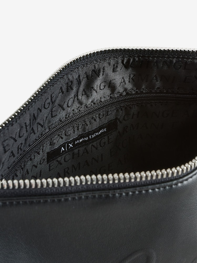 Armani Exchange Soft Large Logo Shoulder Black Bag - Image 5 of 5