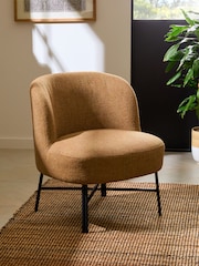 Chunky Marl Ochre Yellow Elvin Accent Chair - Image 1 of 9