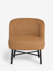 Chunky Marl Ochre Yellow Elvin Accent Chair - Image 3 of 9