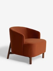 Soft Velvet Rust Brown Alma Accent Chair - Image 6 of 11