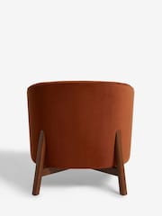 Soft Velvet Rust Brown Alma Accent Chair - Image 9 of 11