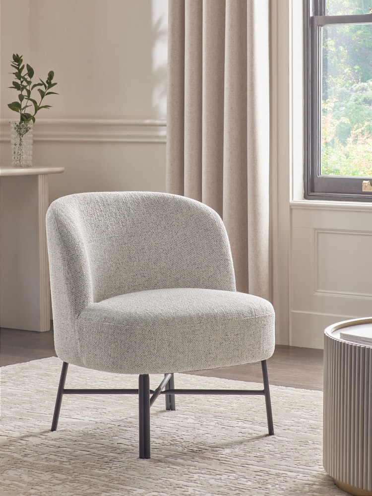 Soft Weave Dove Grey Elvin Accent Chair - Image 1 of 11