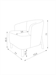 Chunky Weave Mid Natural Alma Accent Chair - Image 4 of 12