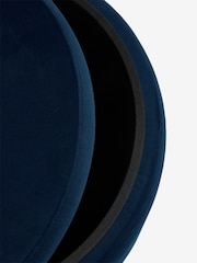 Soft Velvet Navy Blue Stella Storage Coffee Table - Image 3 of 7