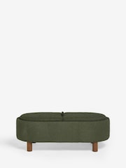 Casual Boucle Olive Green Ashton Upholstered Large Storage Stool - Image 5 of 8