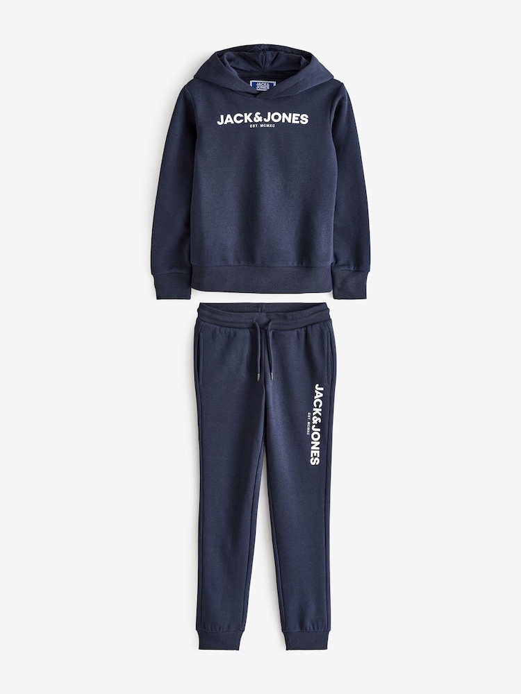JACK & JONES JUNIOR Logo Hoodie Joggers Tracksuit Set - Image 1 of 3