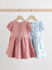 Blue/ Mauve Purple Jersey Baby Dresses 2 Pack (0mths-3yrs) - Image 2 of 11