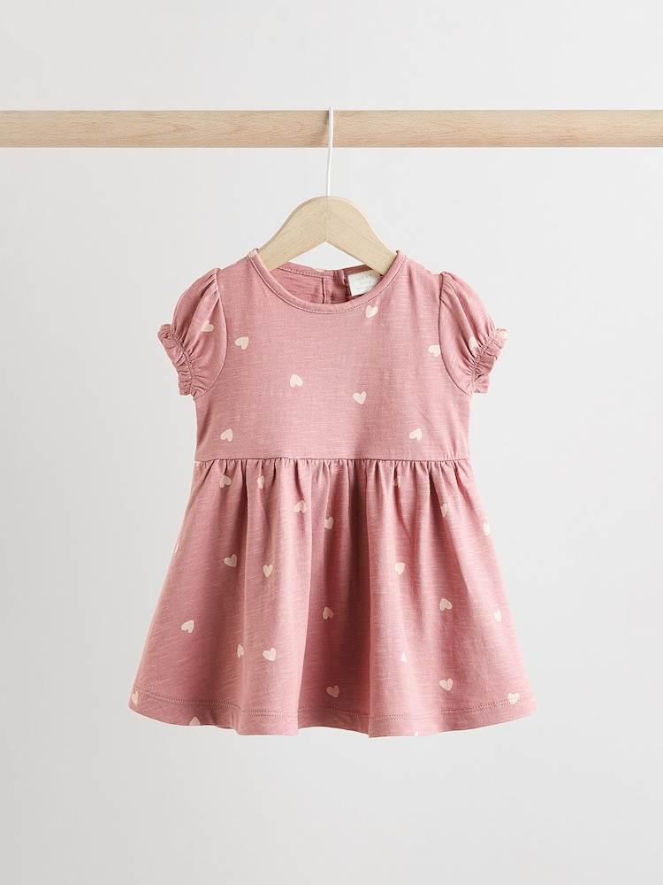 Blue/ Mauve Purple Jersey Baby Dresses 2 Pack (0mths-3yrs) - Image 3 of 11