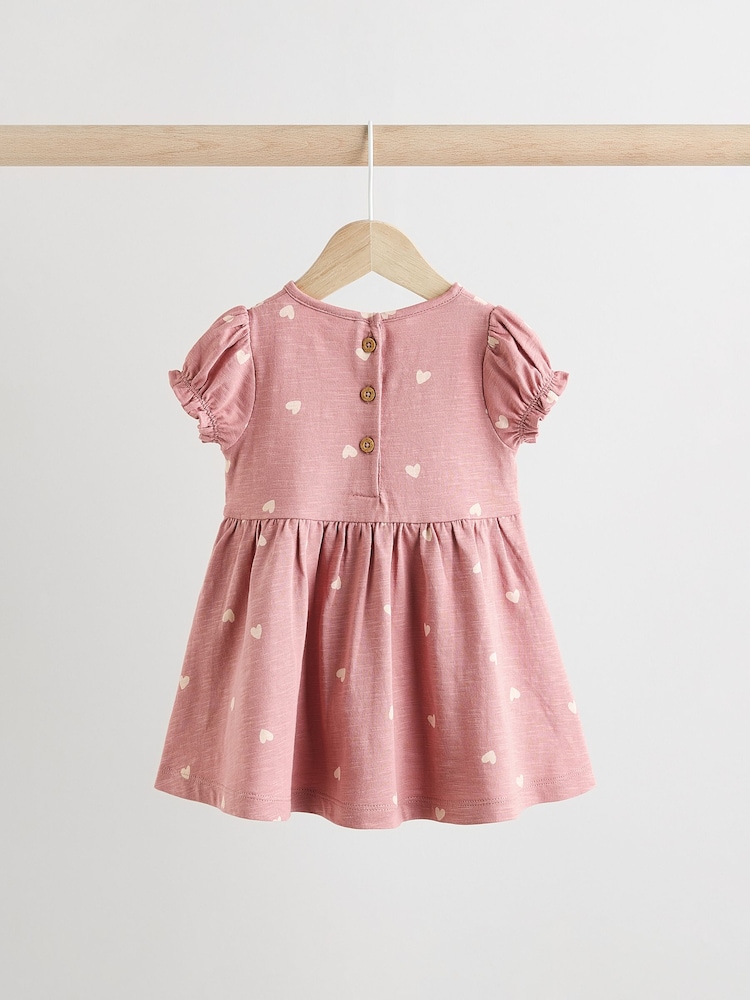 Blue/ Mauve Purple Jersey Baby Dresses 2 Pack (0mths-3yrs) - Image 4 of 11