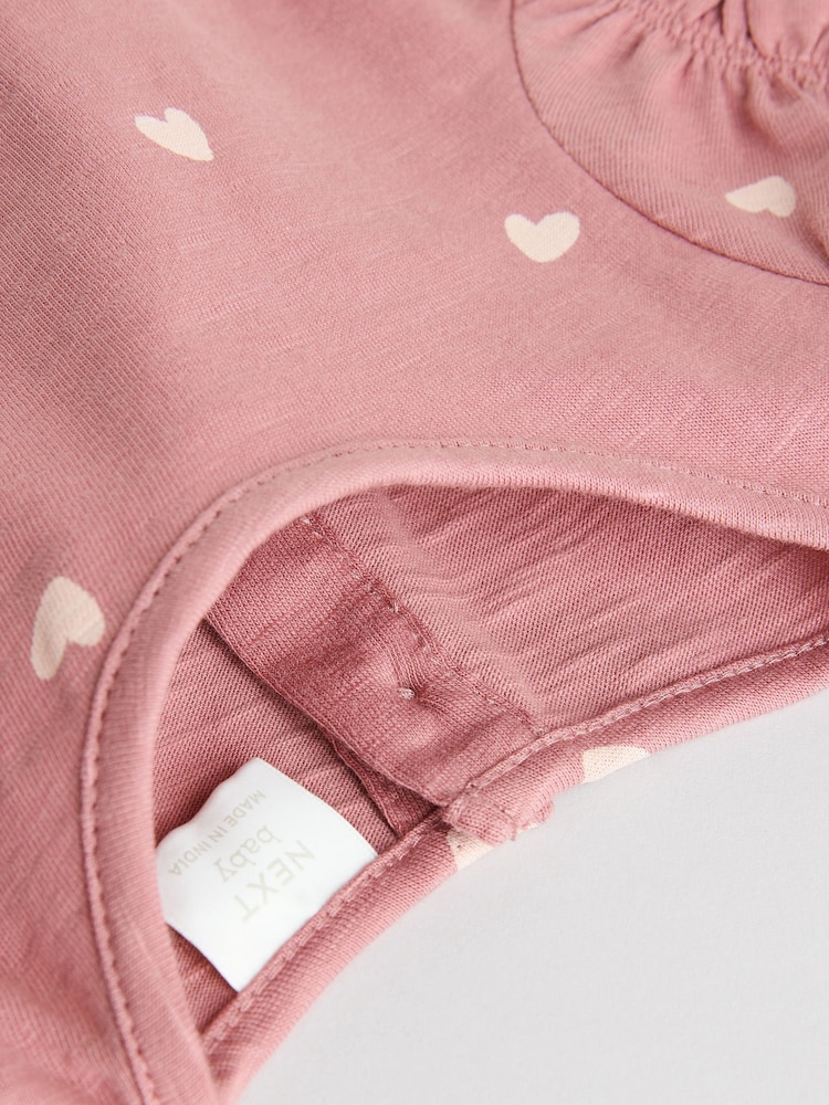 Blue/ Mauve Purple Jersey Baby Dresses 2 Pack (0mths-3yrs) - Image 8 of 11