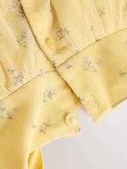Yellow Floral Mesh Baby Dress (0mths-2yrs) - Image 5 of 6
