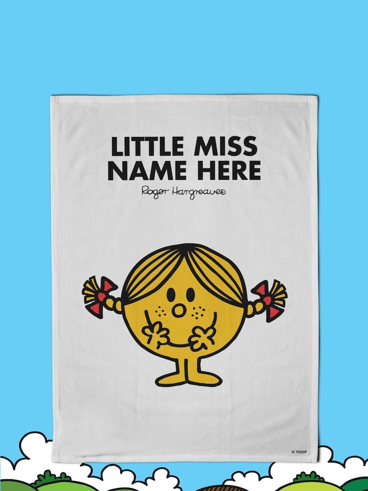Star Editions Little Miss Personalised 100% Cotton Tea Towel - Image 2 of 3