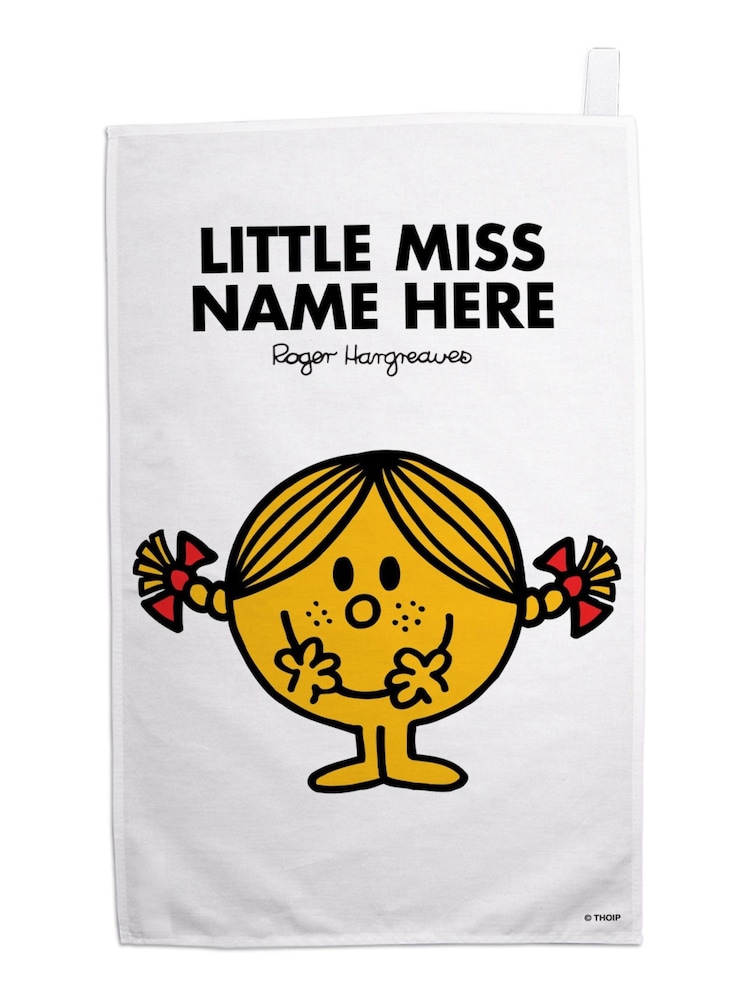 Star Editions Little Miss Personalised 100% Cotton Tea Towel - Image 3 of 3