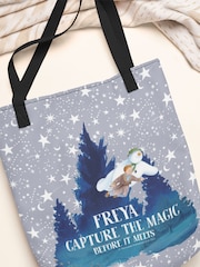 Star Editions Grey Personalised 100% Cotton Capture the Magic Before It Melts Tote Bag - Image 2 of 3