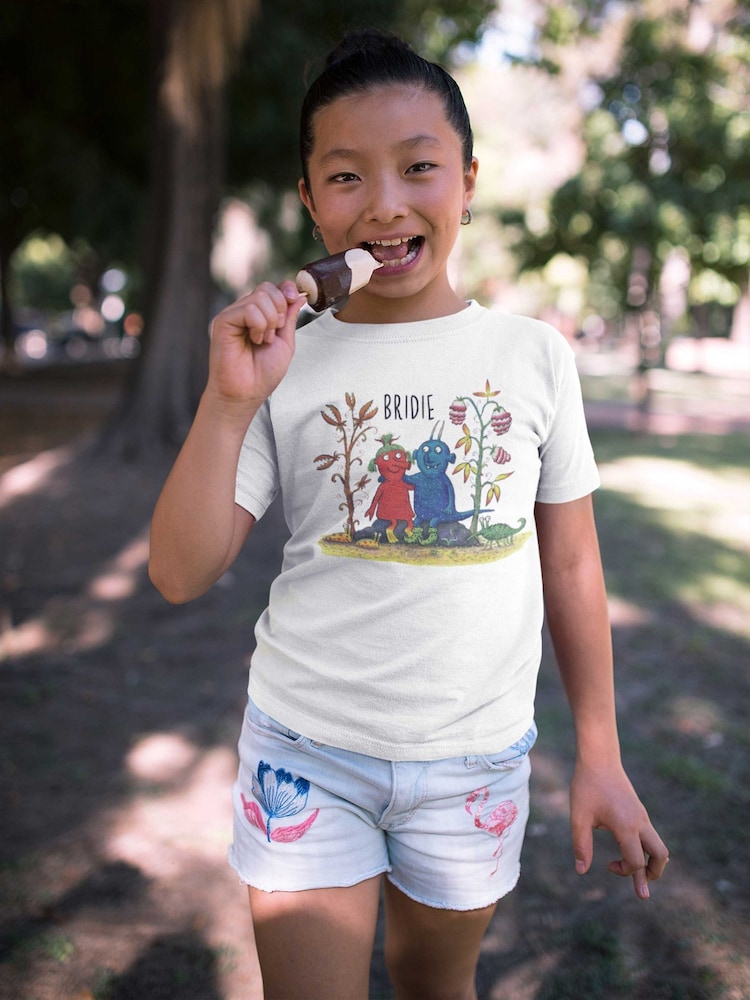 Star Editions Childrens Blue Personalised The Smed and Smoos 100% Cotton T-Shirt - Image 1 of 2