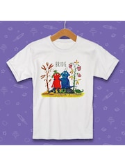 Star Editions Childrens Blue Personalised The Smed and Smoos 100% Cotton T-Shirt - Image 3 of 3