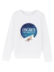 Star Editions Adults Personalised Flying Through the Air 100% Cotton Sweatshirt - Image 1 of 2
