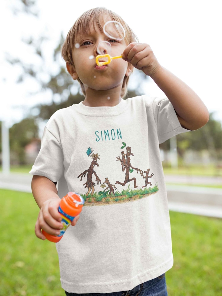 Star Editions 100% Cotton Adults Man and Family White Personalised Stick T-Shirt - Image 1 of 3