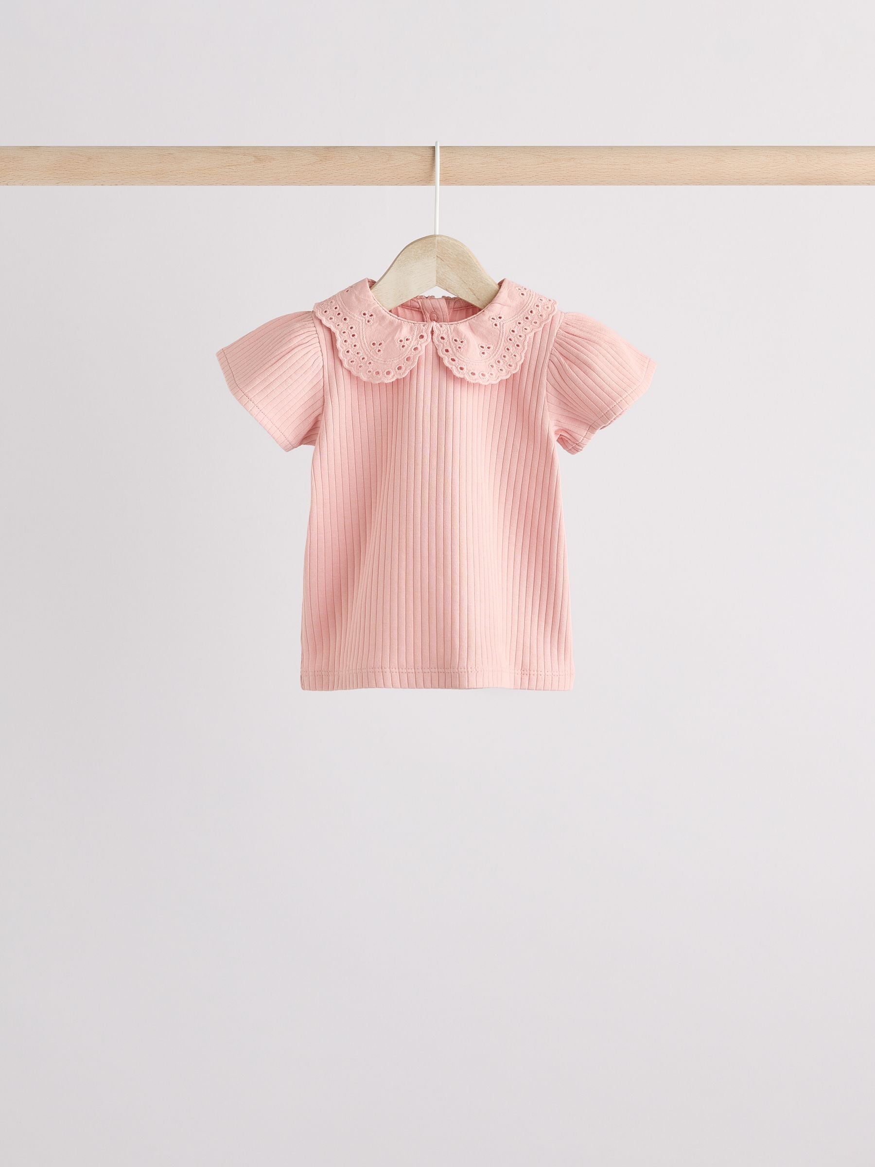 Buy Pink/ Sage Green/ White Floral Printed Character Baby Tops and