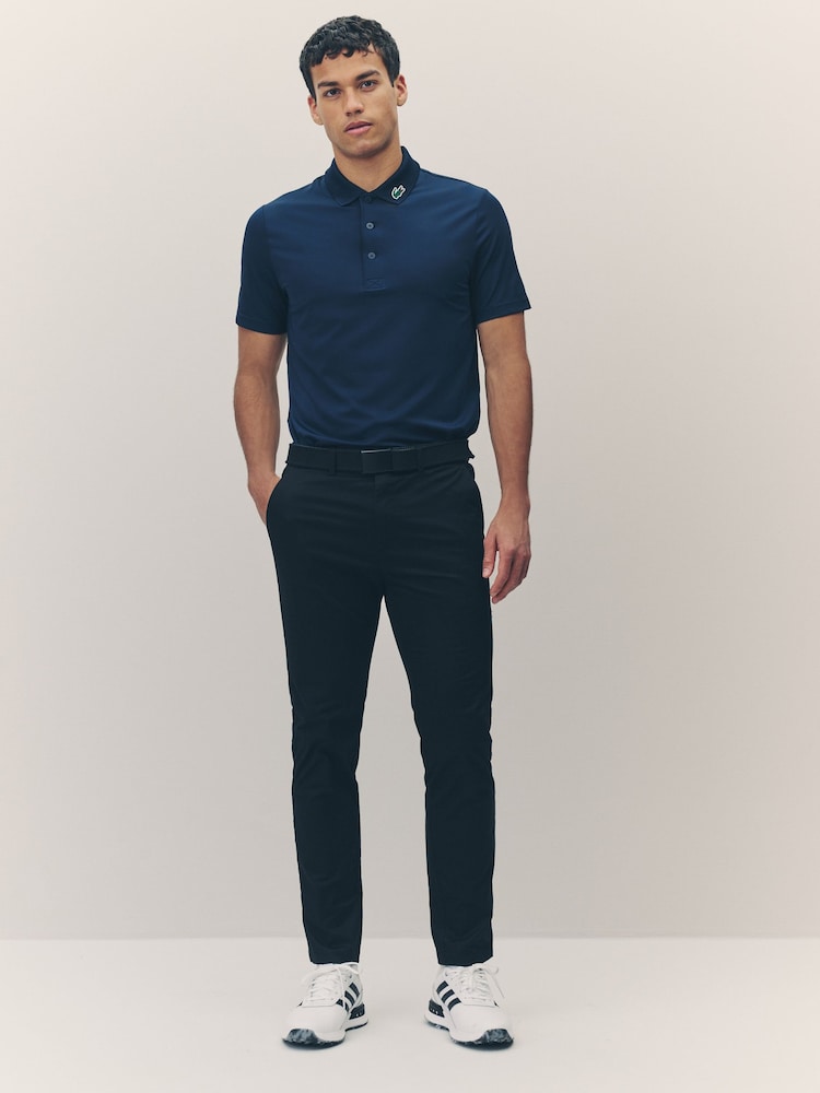 Albastru - Tricou polo de golf Lacoste cu croială clasică și protecție UV - Image 3 of 6