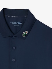 Albastru - Tricou polo de golf Lacoste cu croială clasică și protecție UV - Image 6 of 6