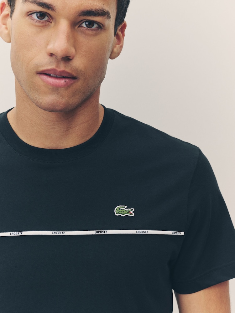 Lacoste Regular Fit Trim Jersey T-Shirt - Image 4 of 4 Lacoste Regular Fit Trim Jersey T-Shirt - Image 4 of 4