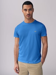 Blau - Lacoste – Luxury Pima – T-Shirt aus 100 % Baumwolle - Bild 1 von 5