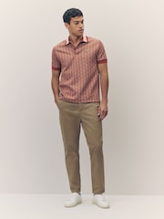 Lacoste Classic Fit Monogram Jacquard Polo Shirt - Image 2 of 8