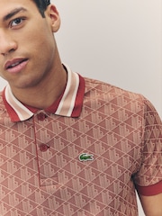 Lacoste Classic Fit Monogram Jacquard Polo Shirt - Image 4 of 8