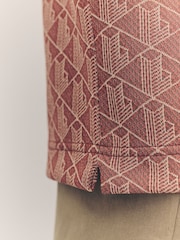 Lacoste Classic Fit Monogram Jacquard Polo Shirt - Image 5 of 8