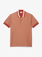 Lacoste Classic Fit Monogram Jacquard Polo Shirt - Image 6 of 8