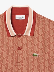 Lacoste Classic Fit Monogram Jacquard Polo Shirt - Image 7 of 8