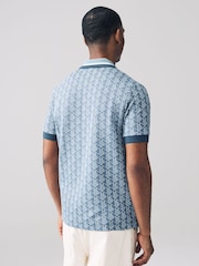 Lacoste Classic Fit Monogram Jacquard Polo Shirt - Image 2 of 6